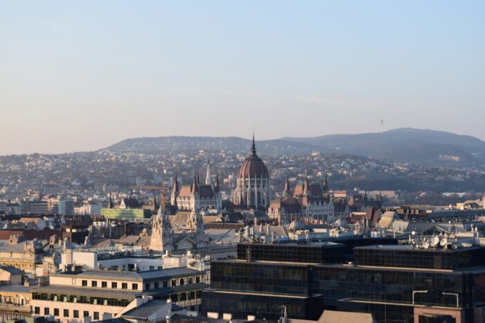 Hungarian Parliament Building, St. Stephen's Basilica, Tower, View, Budapest, Hungary