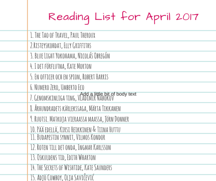 Reading List for April 2017