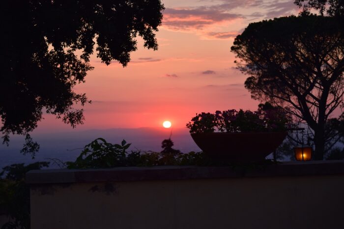 Sunset, Villa Tuscolana, Frascati, Lazio, Italy