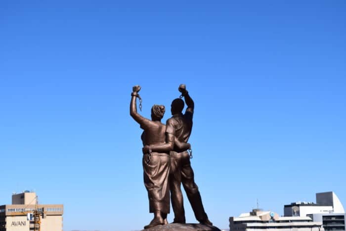 Statue, Alte Feste, Old Fortress, Windhoek, Namibia, 纳米比亚
