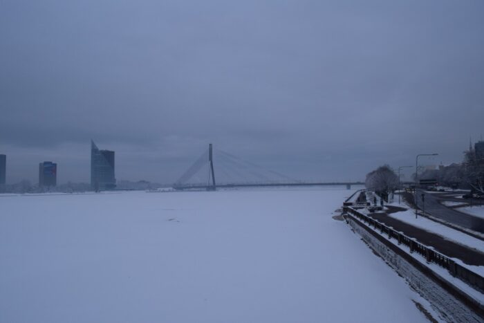 Daugava River, Frozen, Riga, Latvia, 2017