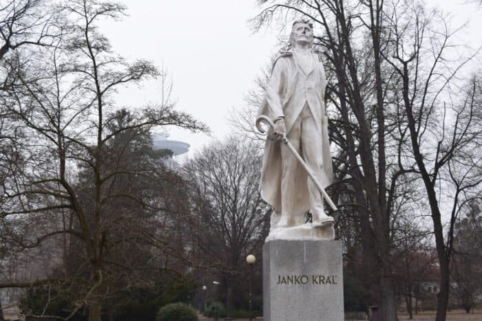 Sad Janka Kráľa, Bratislava, Slovakia, Janko Kráľ Statue
