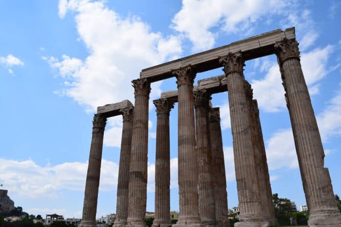 Sights in Athens, Greece, Olympeion, Temple of Olympian Zeus