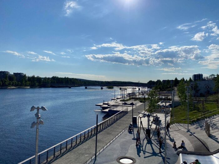 Skellefteälven, Skellefte River, Strandpromenaden, Skellefteå, Västerbotten, Exploring Sweden