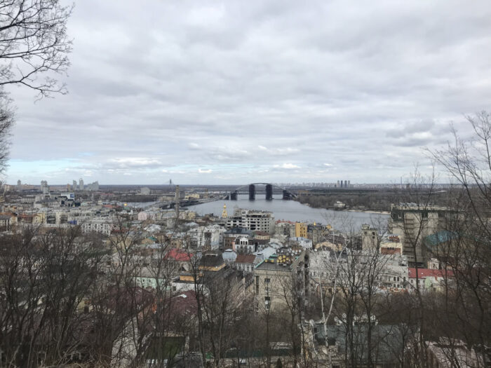 Kiev, Ukraine, Podil, Dnipro River, Volodymyrska Hill