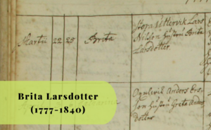 Brita Larsdotter, 1777-1840