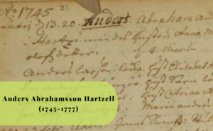 Anders Abrahamsson Hartzell, 1745-1777. Hartsö, Hartzö, Bälinge