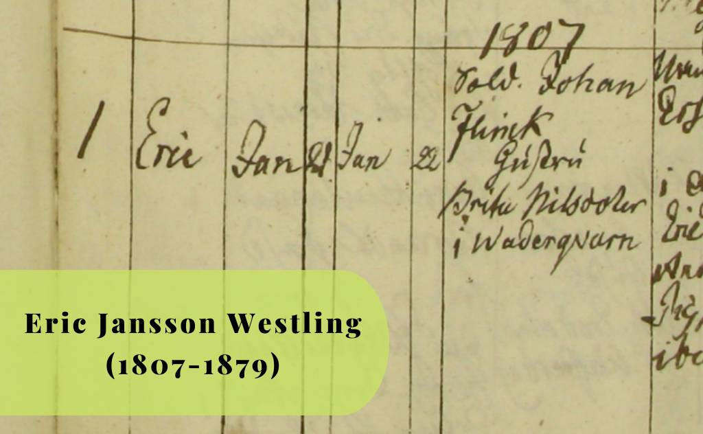 Eric Jansson Westling, 1807-1879, Barkarö, Tullinge, Botkyrka, Flink
