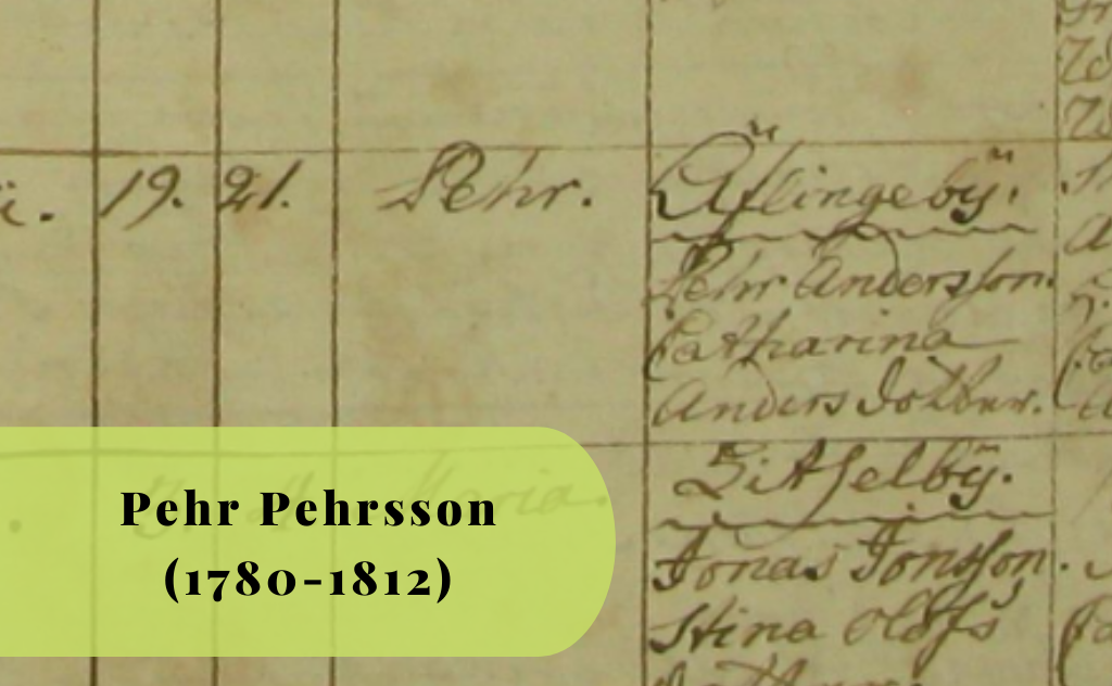 Pehr Pehrsson, 1780, 1812, Ävlingeby, Snutan, Västerljung