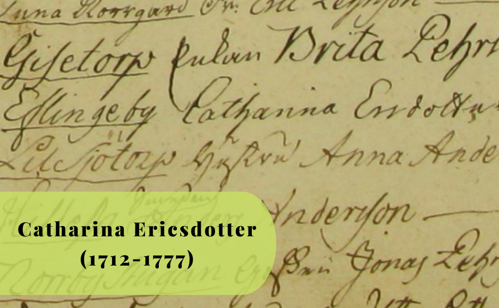 Catharina Ericsdotter, 1712, 1777, Eflinge, Ävlingeby, Äflingeby, Västerljung, Släktforskning, Karin, Carin