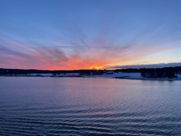 Turku, Varsinais-Suomi, Finland, Åbo, Baltic Sea, Östersjön, Winter Sunset
