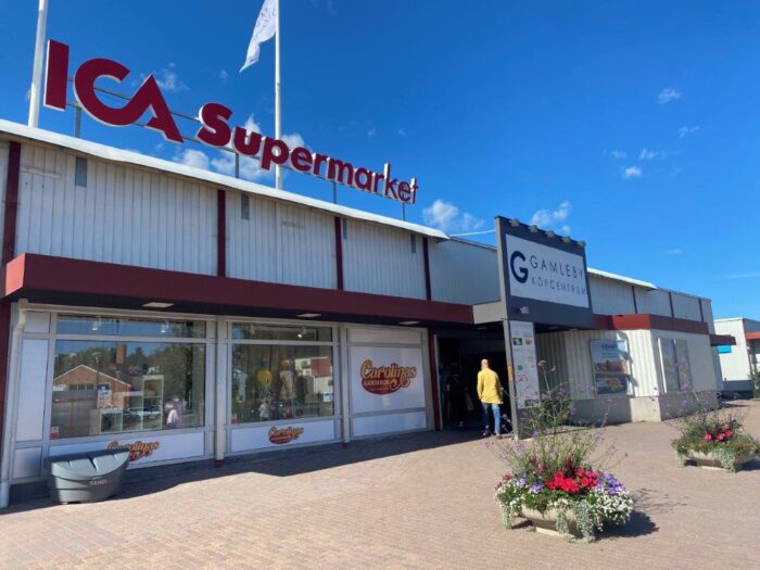 Gamleby, Småland, Sweden, Köpcentrum, Ica Supermarket