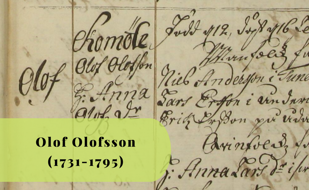 Olof Olofsson, 1731, 1795, Släktforskning, Komöte, Vagnhärad, Andervik