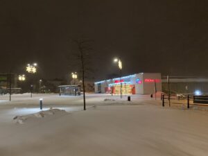 Vagnhärad, Sweden, Snowstorm, Hike, ICA Supermarket