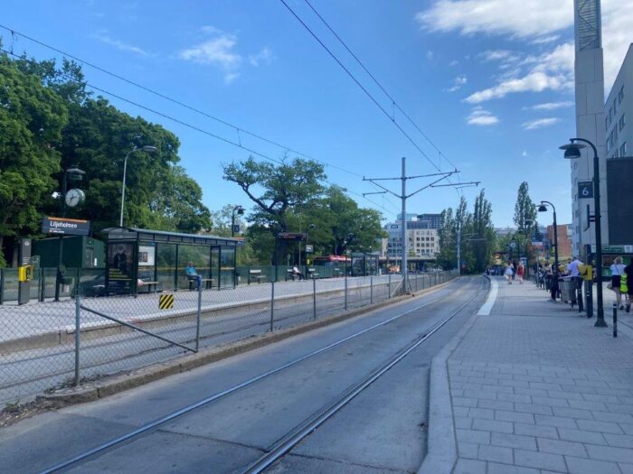 Liljeholmen, Stockholm, Sweden, Tvärbanan, Spårvagn, Tram
