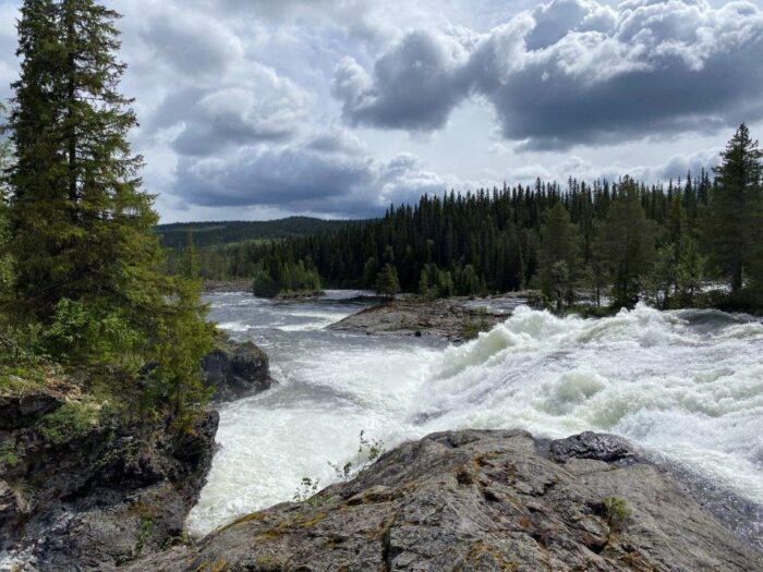 Dimforsen, Lappland, Sweden, Waterfall, Vattenfall, Rapids