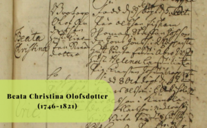 Beata Christina Olofsdotter, 1746, 1821, Släktforskning, Vagnhärad, Trosa, Västerljung, Brotorp, Skällberga, Ytterhunga