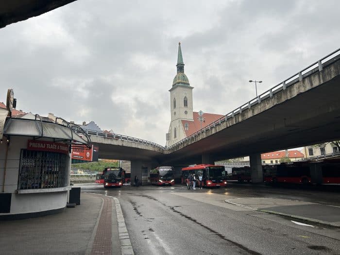 Most SNP, Bus Stop, Bratislava, Slovakia