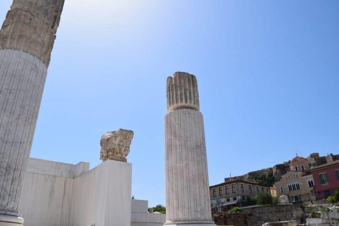 Athens, Greece, Hadrians Library and Roman Agora