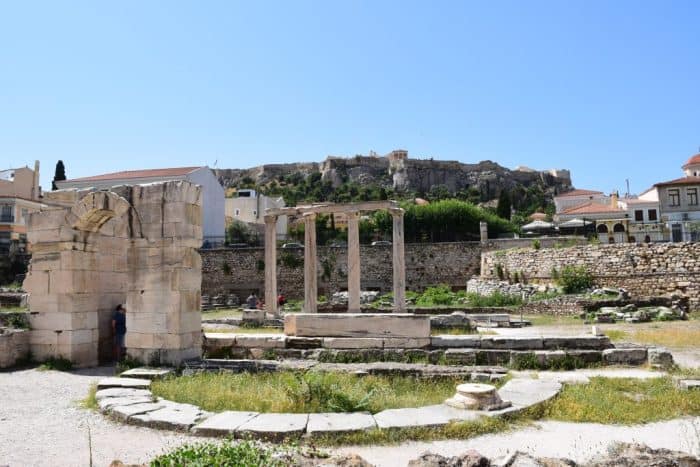 Athens, Greece, Hadrians Library and Roman Agora