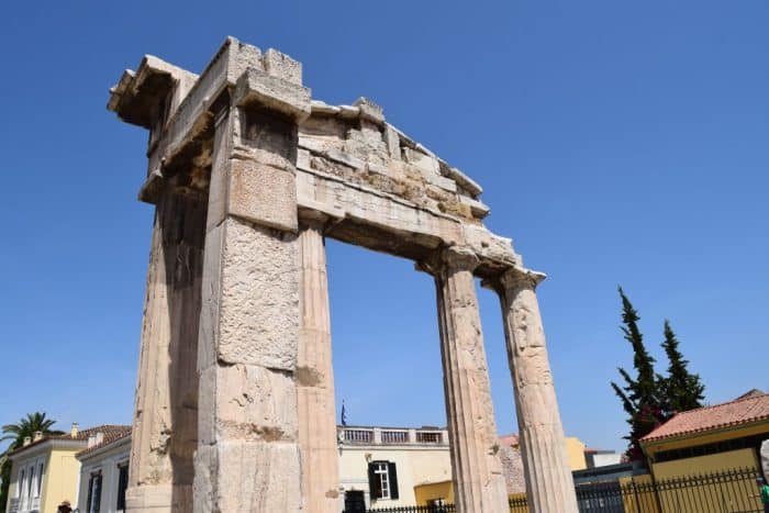 Athens, Greece, Hadrians Library and Roman Agora