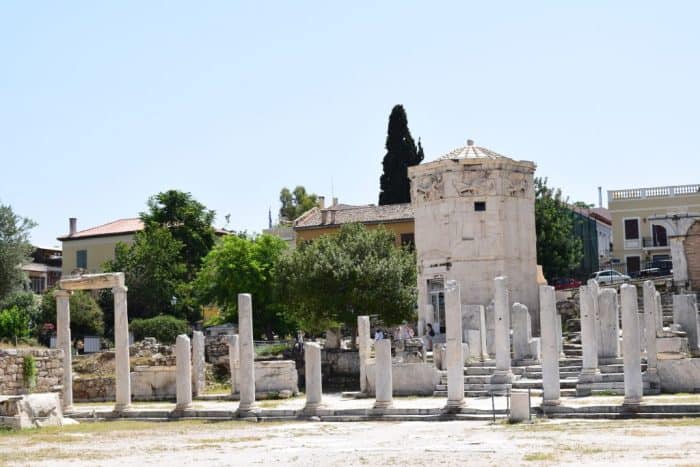 Athens, Greece, Hadrians Library and Roman Agora